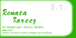 renata korecz business card