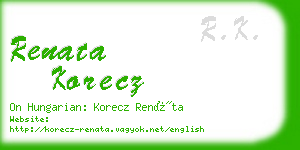 renata korecz business card